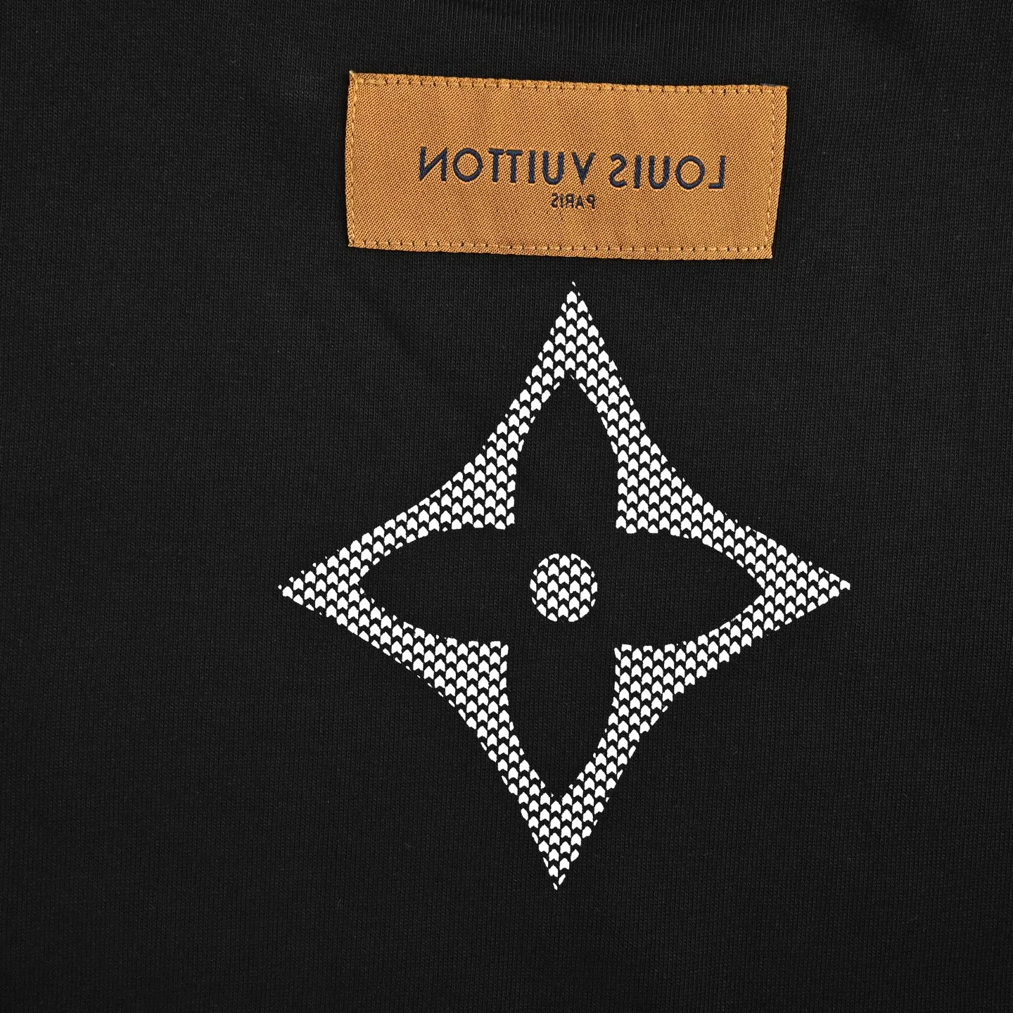 Louis Vuitton/Louis Vuitton flocked logo printed short sleeves